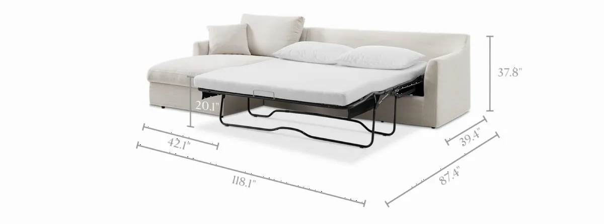 Agnes Chaise Sectional Sleeper Sofa - view 4