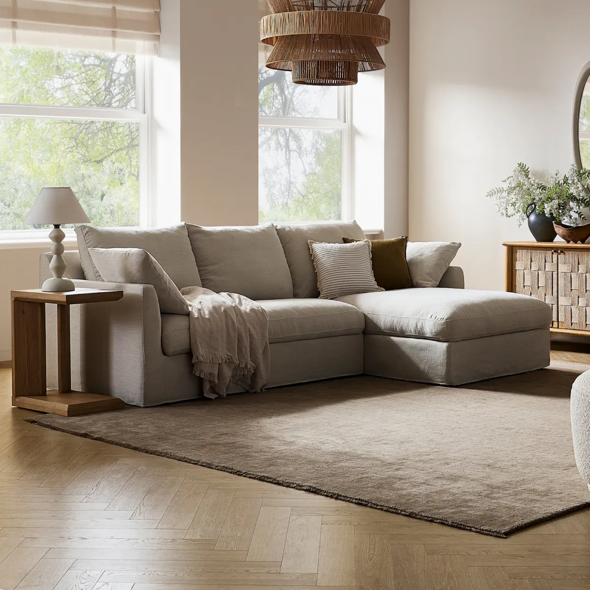 Agnes Slipcover Storage Right Chaise - view 2
