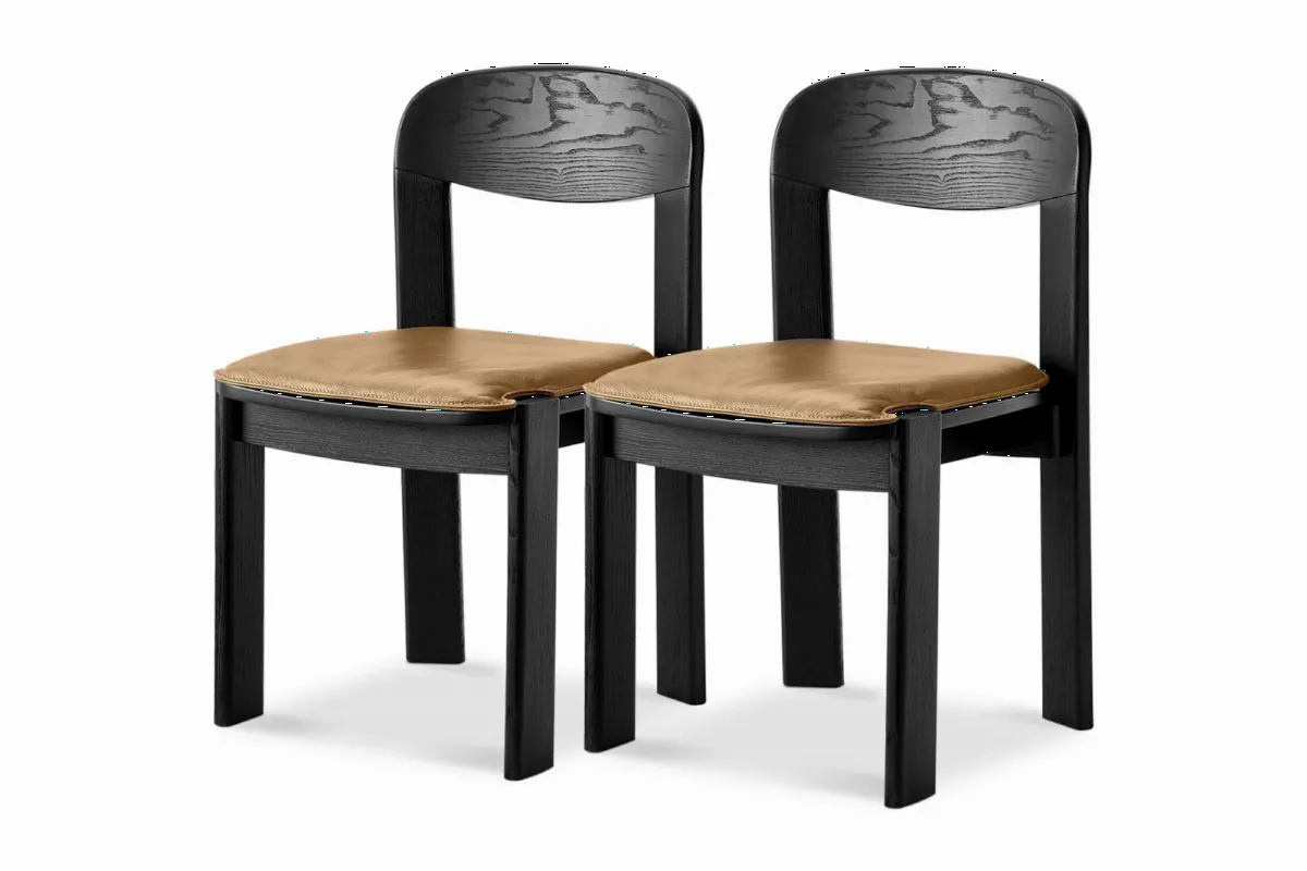 Anya Leather Dining Chair Set of 2 - view 3