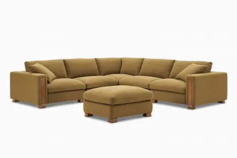 Atelier Kagan 5-Piece L-Shape Sectional Couch with Ottoman