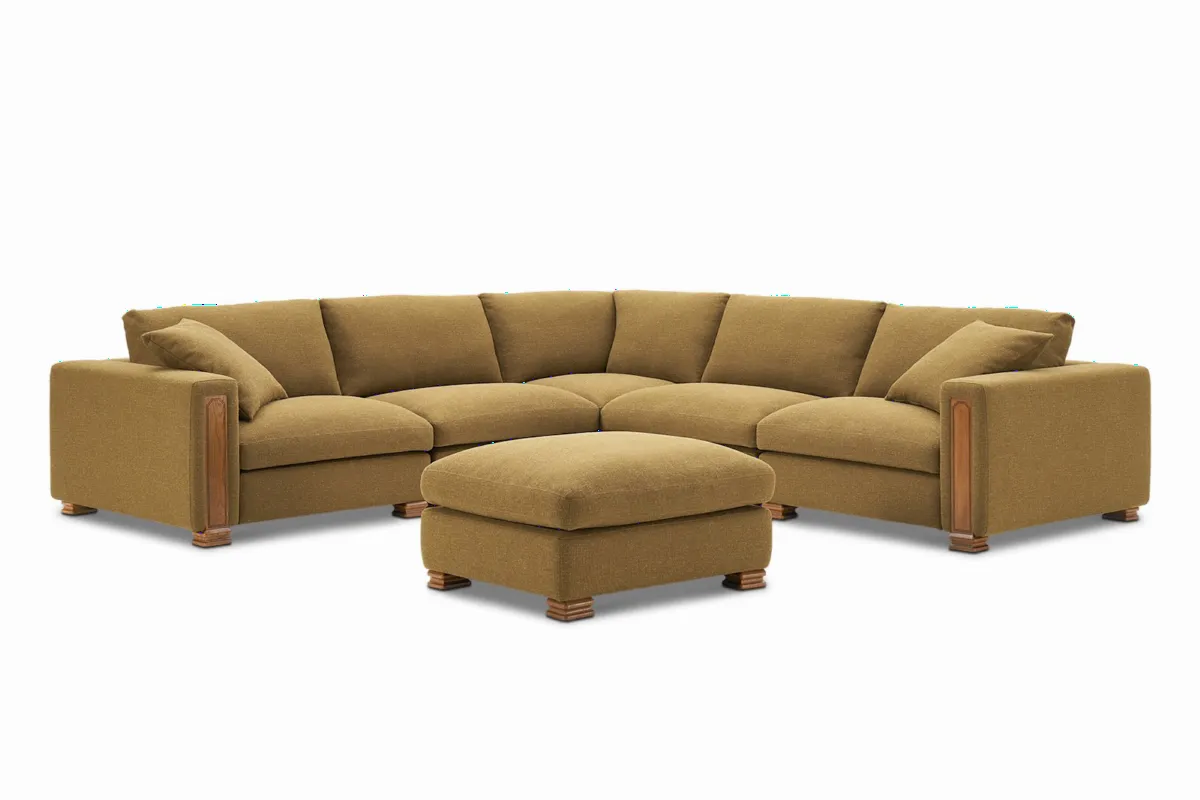 Atelier Kagan 5-Piece L-Shape Sectional Couch with Ottoman - view 8