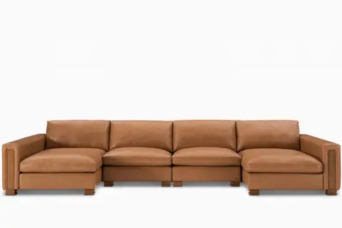 Atelier Kagan Leather 4-Piece U-Shape Sectional Couch