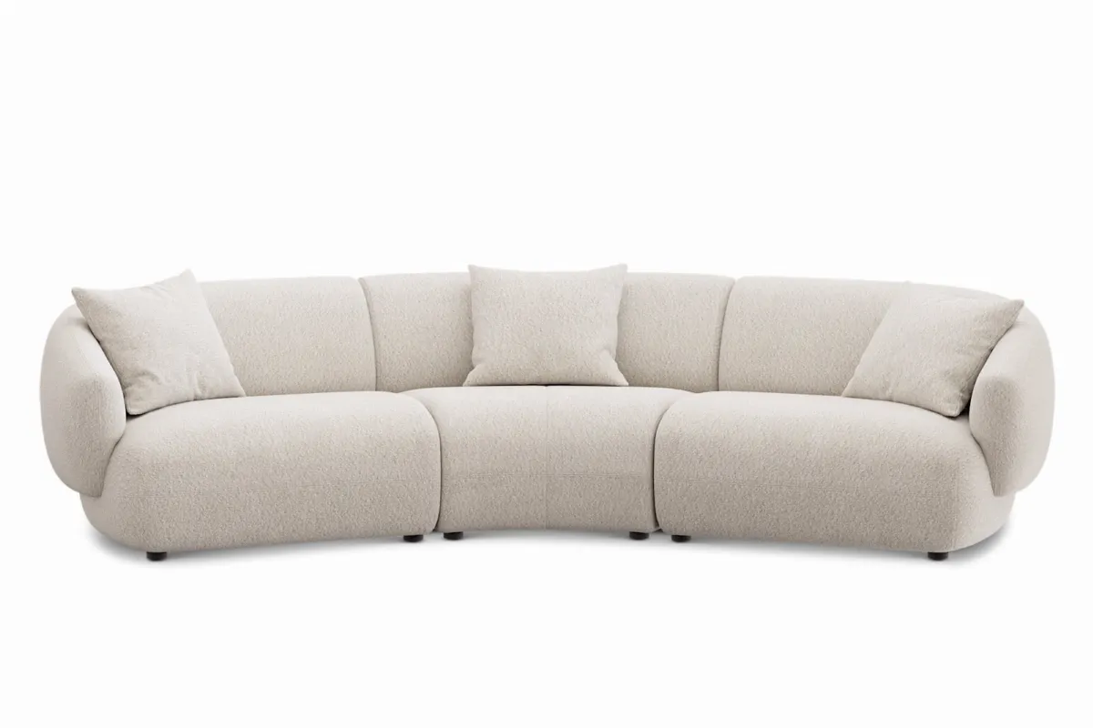 Auburn Performance Fabric Curve Sofa - view 3