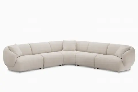 Auburn Performance Fabric Extended L-Shape Sectional Couch