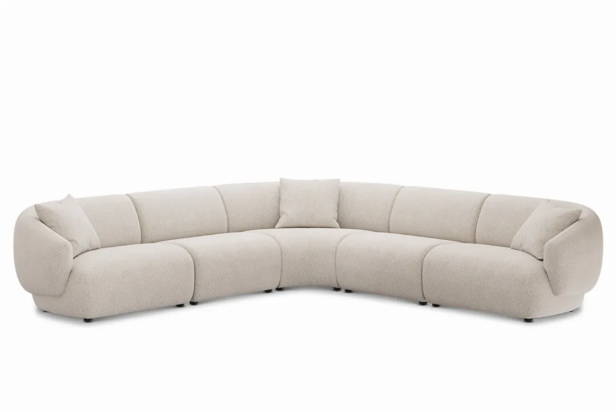 Auburn Performance Fabric Extended L-Shape Sectional Couch - view 4