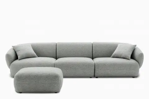 Auburn Performance Fabric Extended Sofa with Ottoman