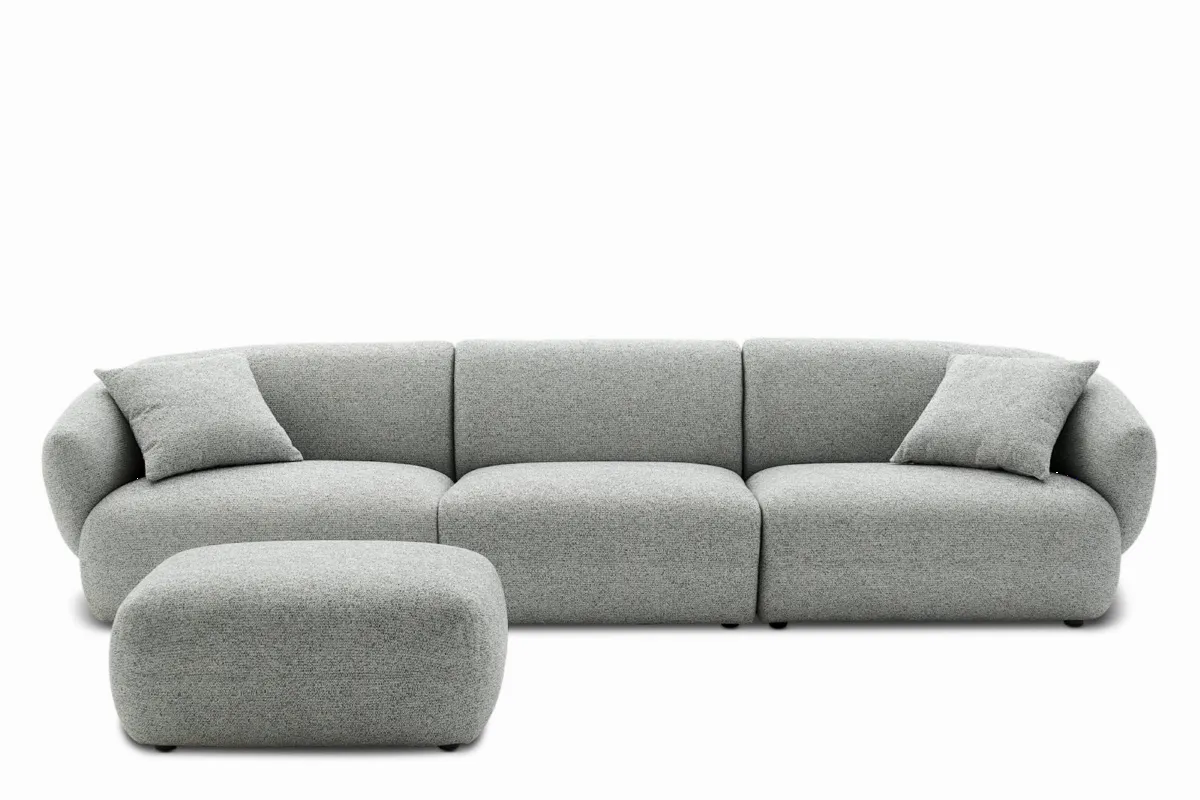 Auburn Performance Fabric Extended Sofa with Ottoman - view 7