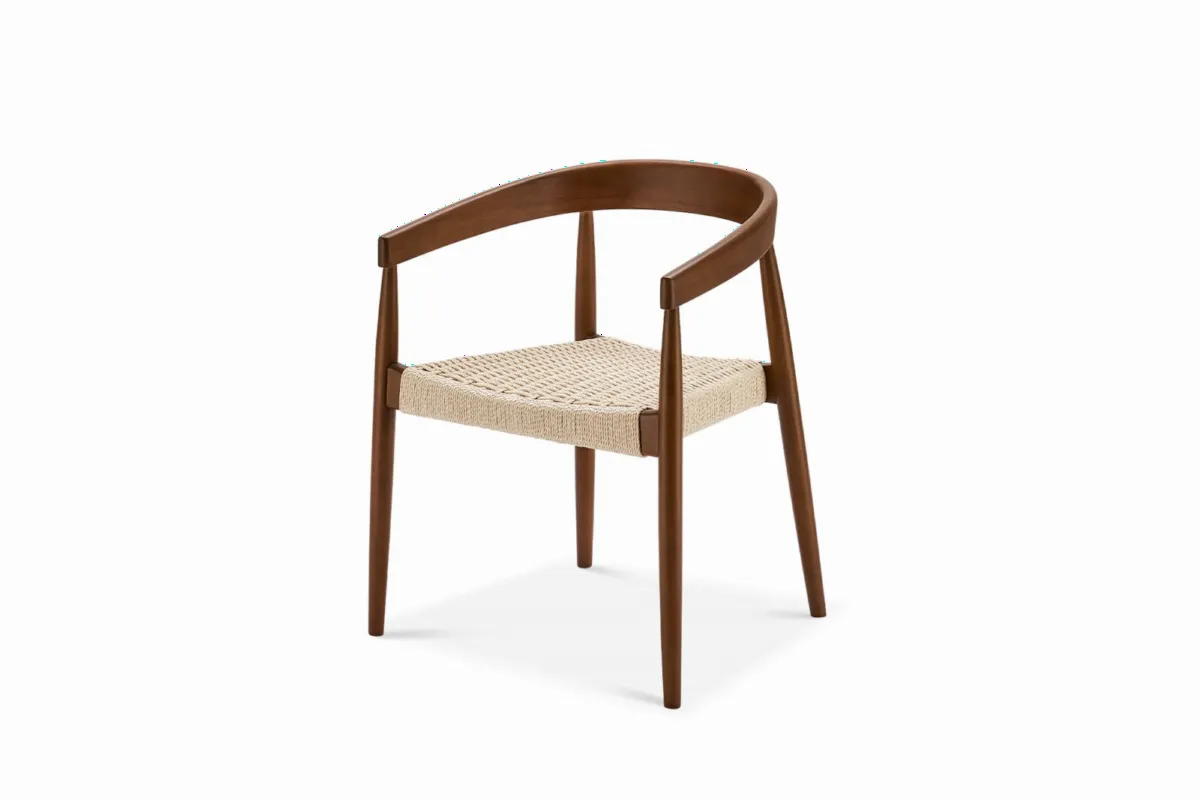 Austen Dining Arm Chair, Walnut Stain - view 5