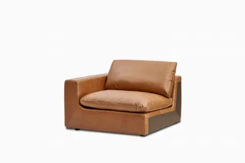 Dawson Leather Left Arm Couch