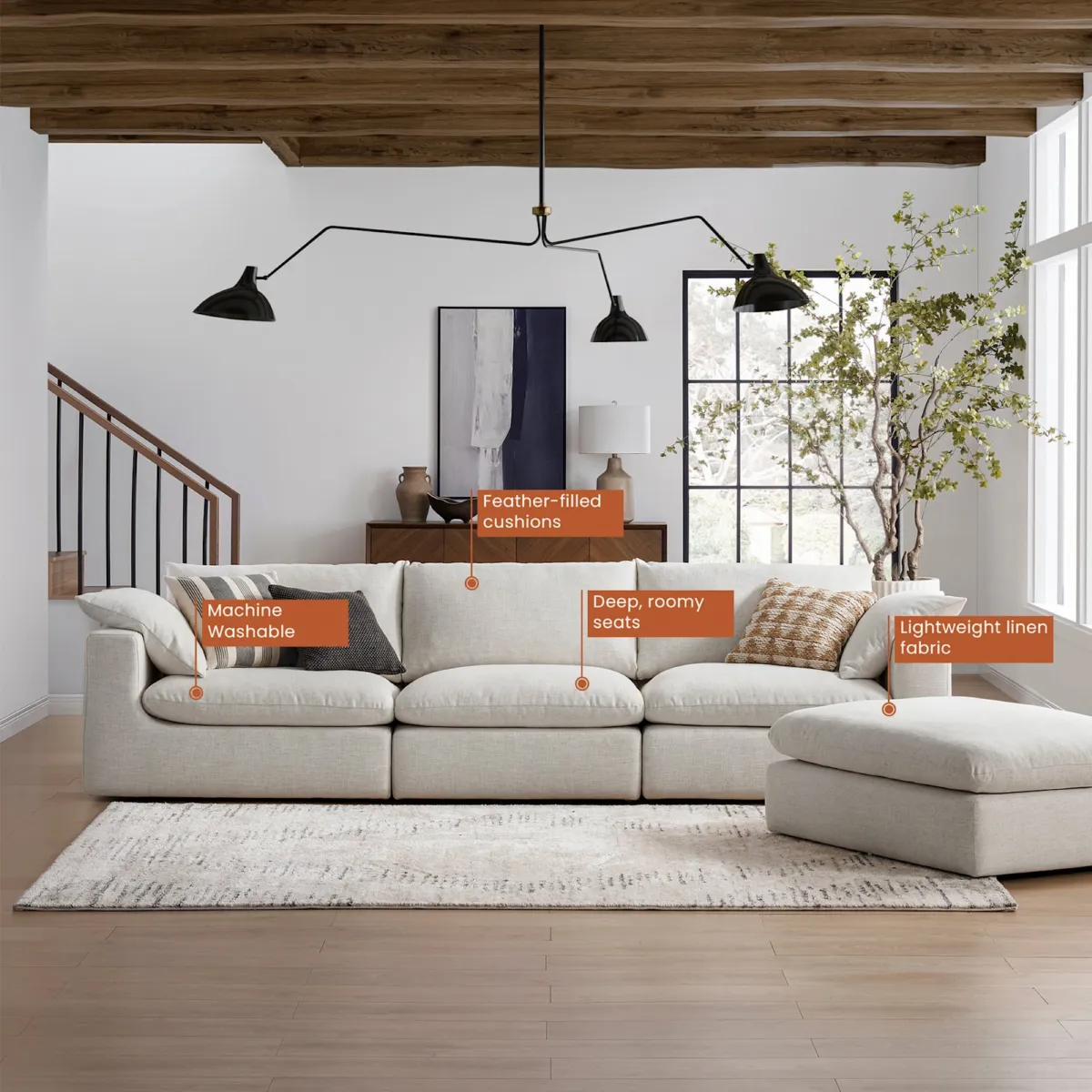 Dawson Right Arm Couch - view 8