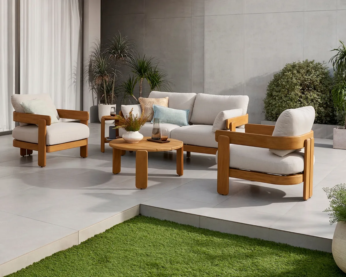 Eden Outdoor Couch, 2 Lounge Chair & Coffee Table Set
