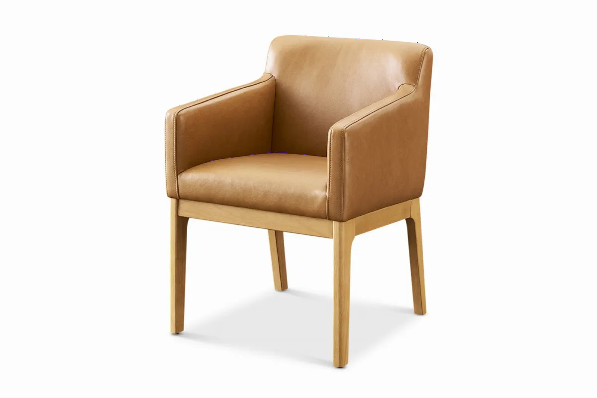Elliot Leather Dining Arm Chair - view 2
