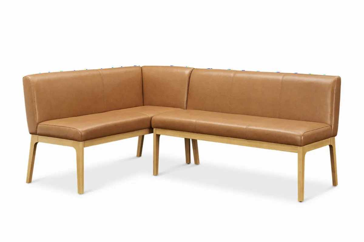 Elliot Leather L-Shape Banquette - view 5