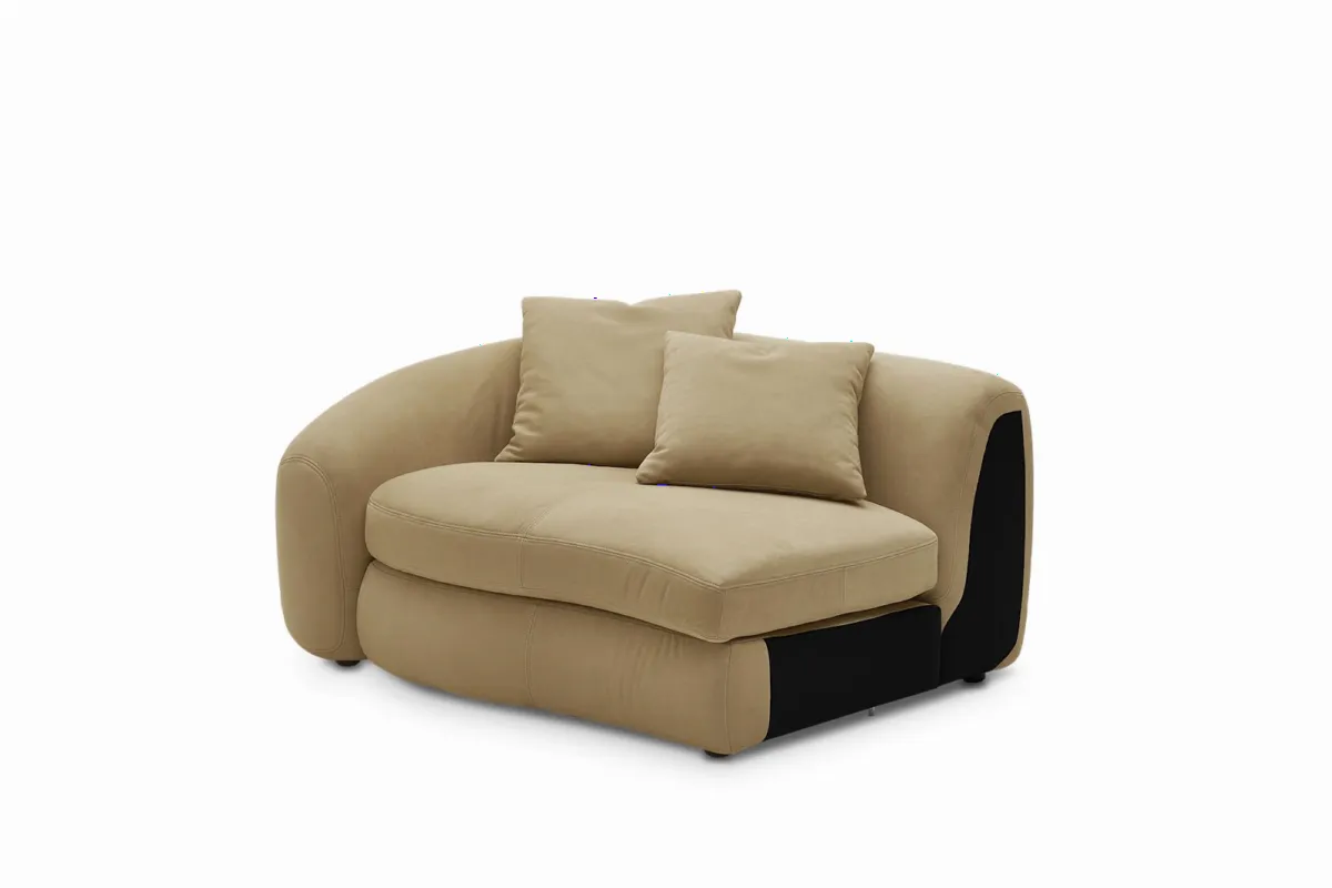Fable Leather Left Arm Couch - view 2