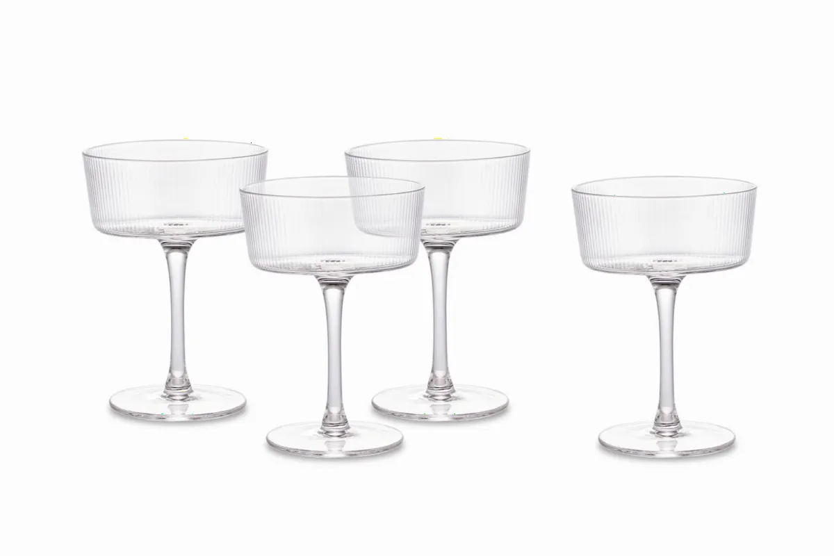 Flute Coupe Glasses, Set of 4 - view 4