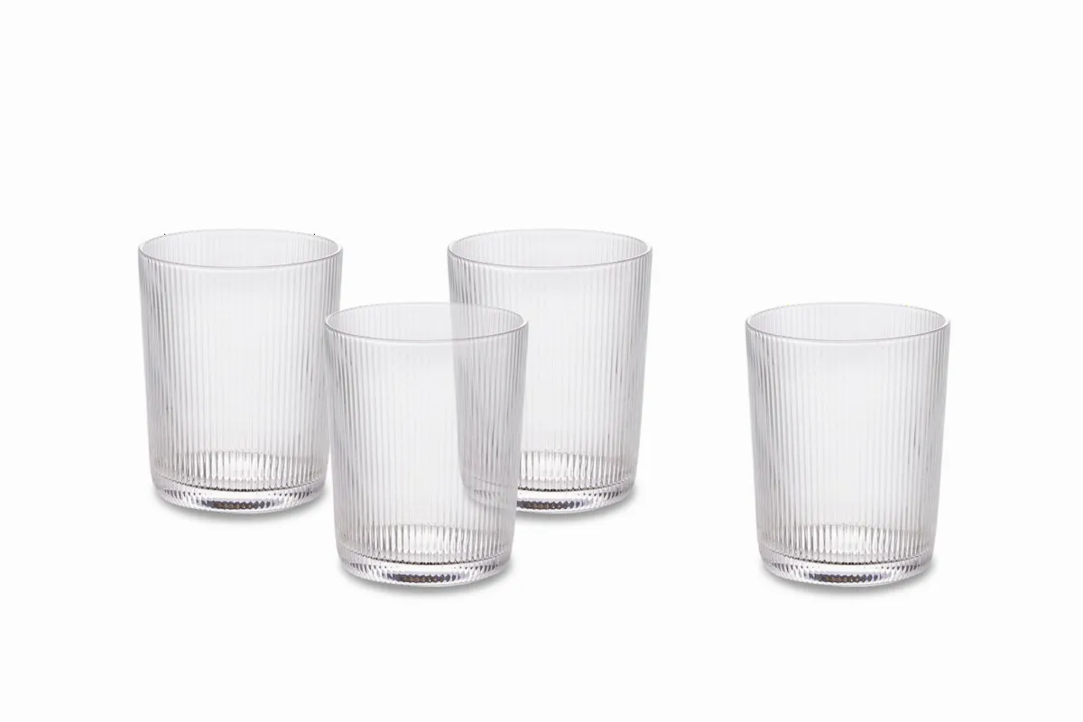 Flute Short Drinking Glasses, Set of 4 - view 4