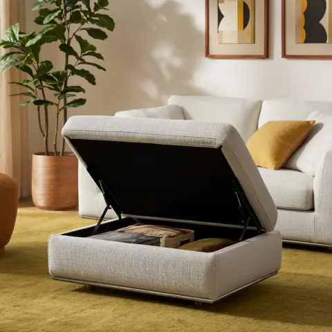 Hamilton Loveseat with Storage Ottoman