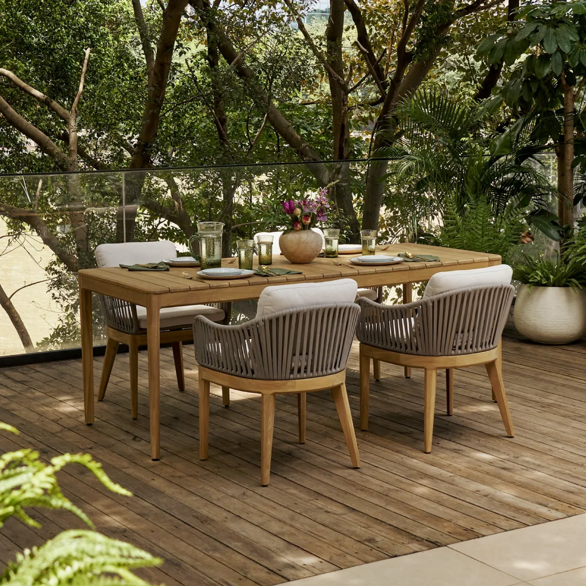 Isla Outdoor Dining Set for 4-6 - view 3