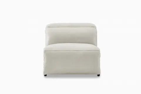 Jaron Leather Armless Couch