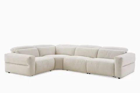 Jaron Performance Fabric Recliner Chaise Sectional Sofa