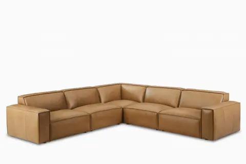 Jonathan Leather L-Shape Sectional Couch