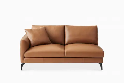 Lena Leather Left Arm 2 Seater Couch