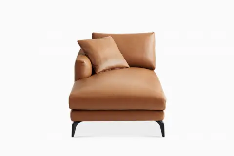 Lena Leather Left Chaise Couch