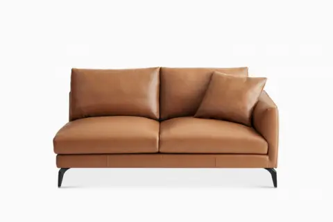 Lena Leather Right Arm 2 Seater Couch