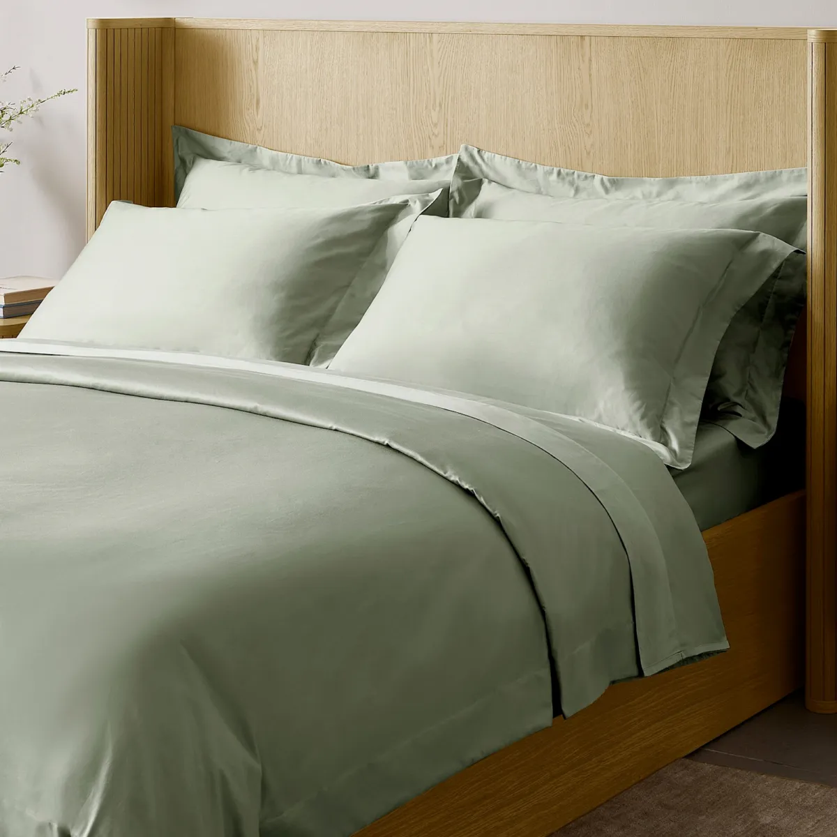 Luxe Egyptian Cotton Sateen Pillowcase Set of 2 - view 2