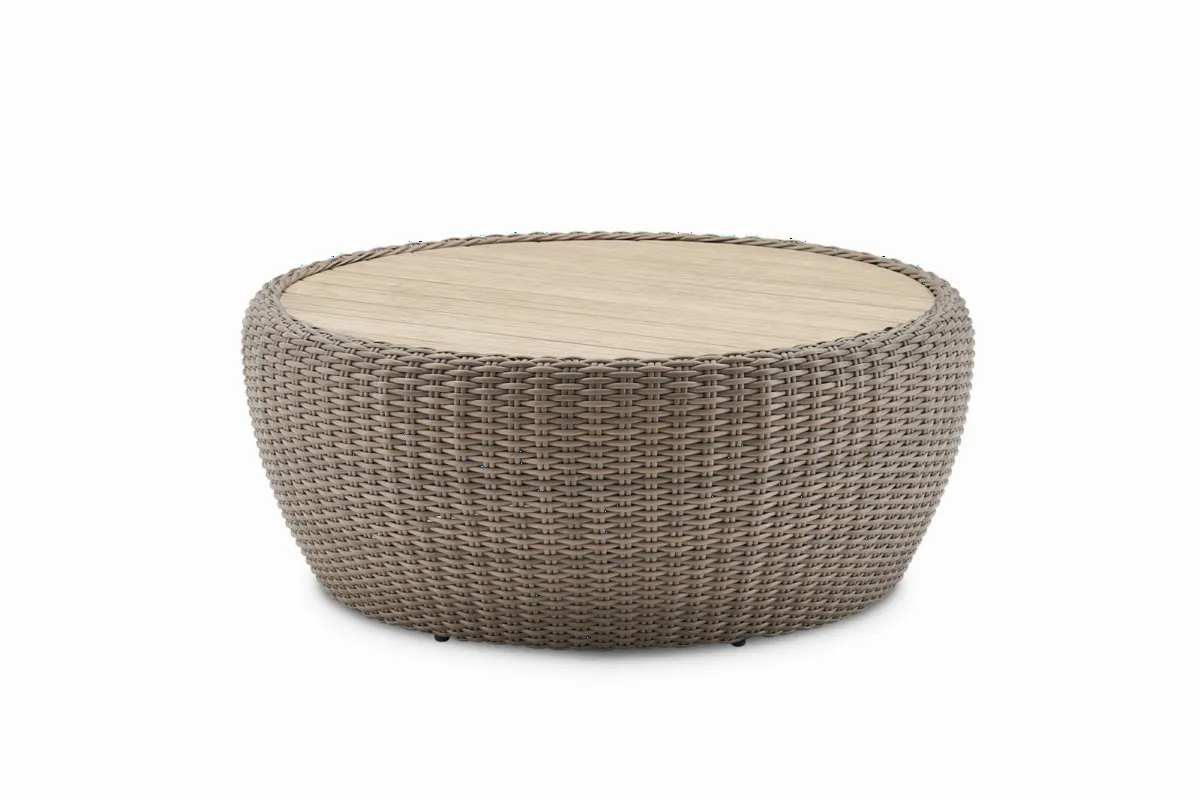 Malta Outdoor Round Drum Coffee Table - view 6