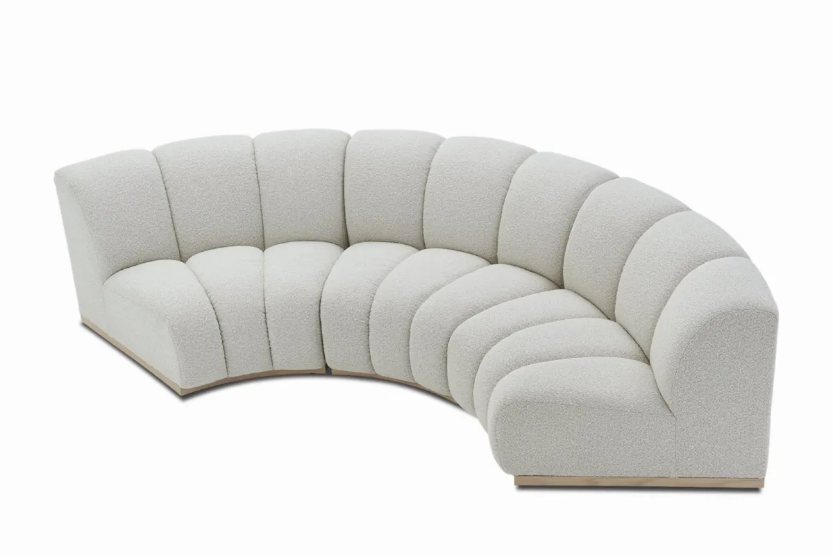 Marlow Performance Bouclé Curve Sofa - view 6