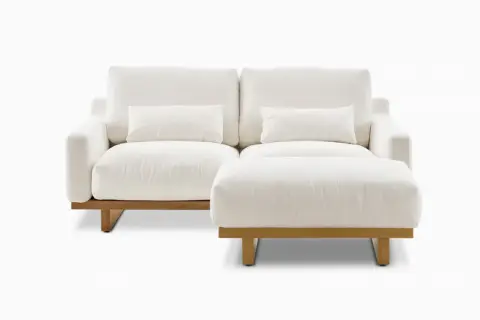 Mori Performance Fabric Loveseat with Ottoman