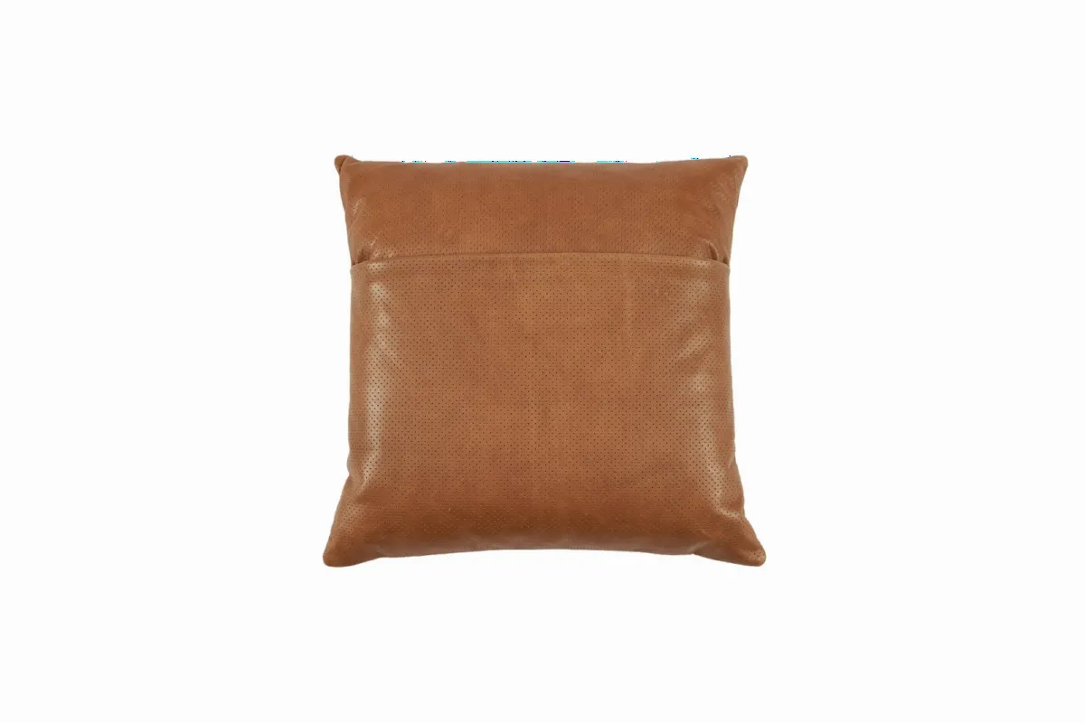 Orion Leather Throw Pillow - view 5