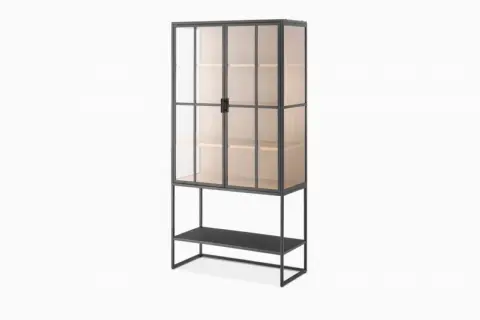Panes Glass Tall Cabinet