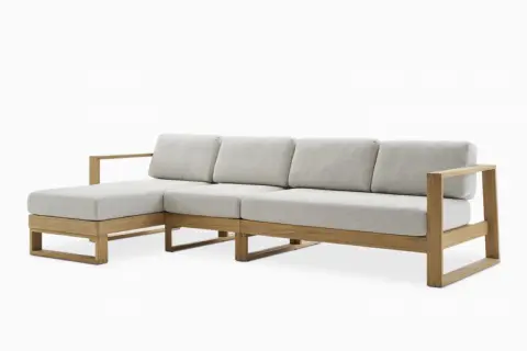 Rio Outdoor Extended Chaise Sectional Couch