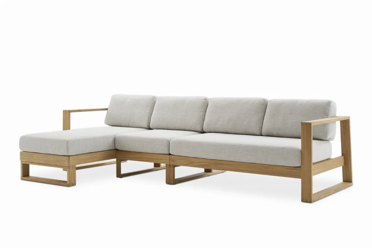 Rio Outdoor Extended Chaise Sectional Couch - view 5