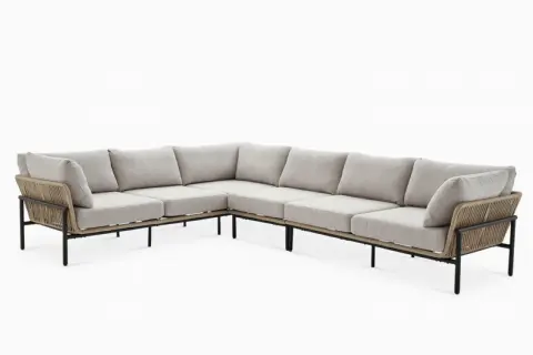Sierra Outdoor Extended L-Shape Sectional Couch
