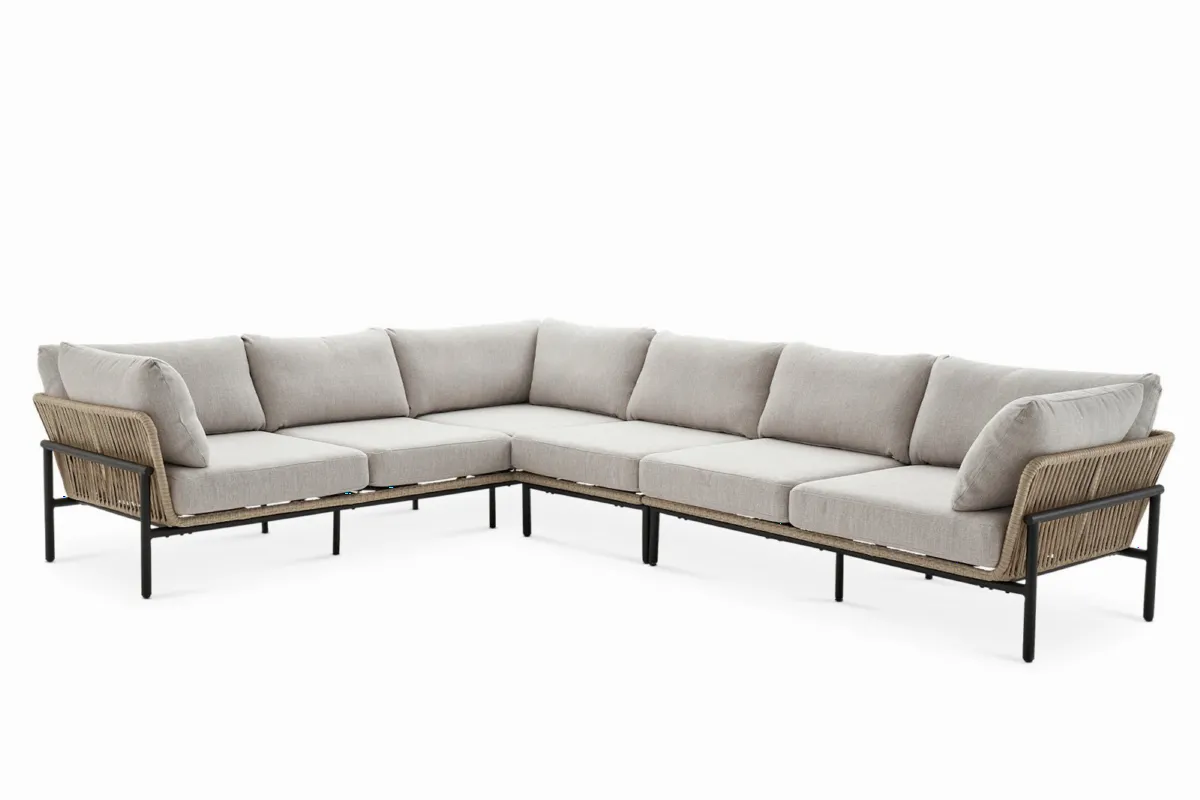 Sierra Outdoor Extended L-Shape Sectional Couch - view 8