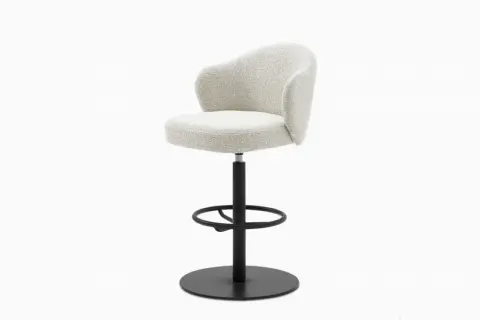 Simone Performance Bouclé Counter Stool, Matt Black