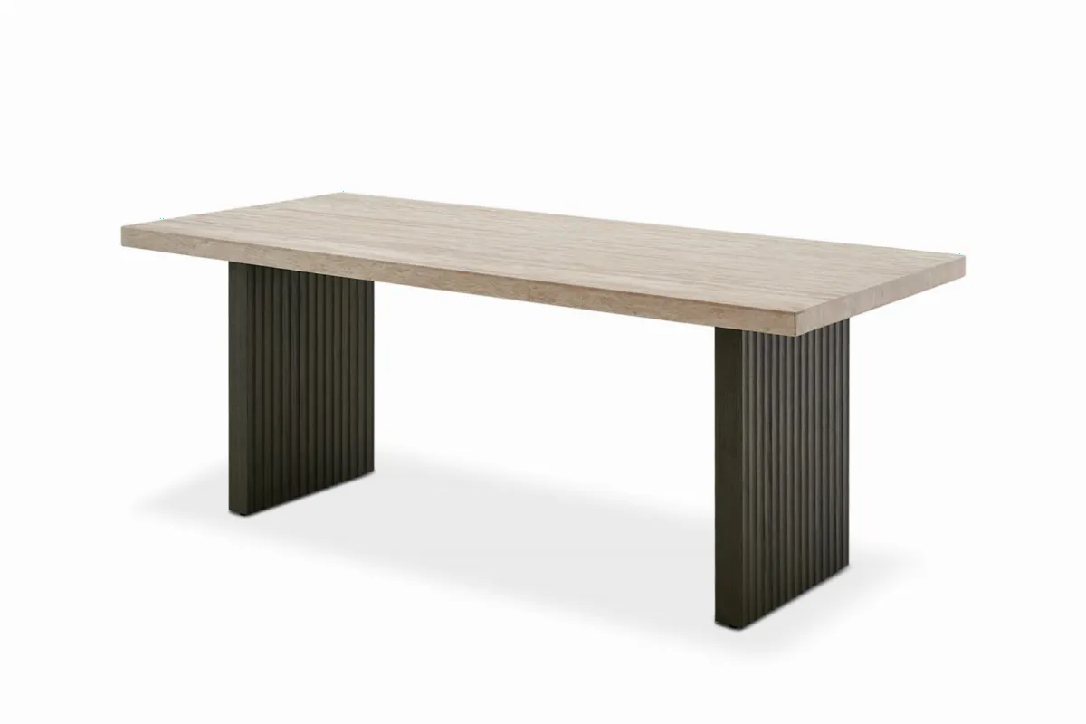 Sloane Travertine Dining Table - view 3