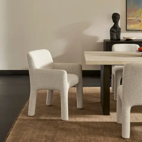 Sonia Performance Bouclé Dining Arm Chair