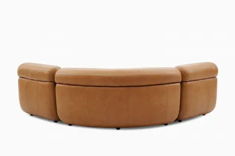 Tovi Leather 3-Piece Sectional Couch