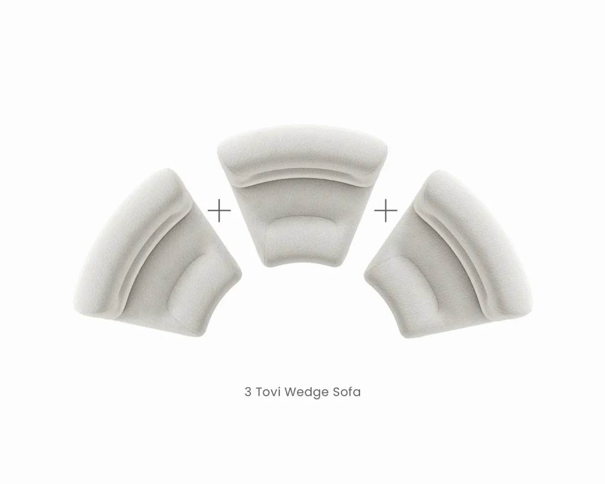 Tovi Leather Curve Sofa - view 3
