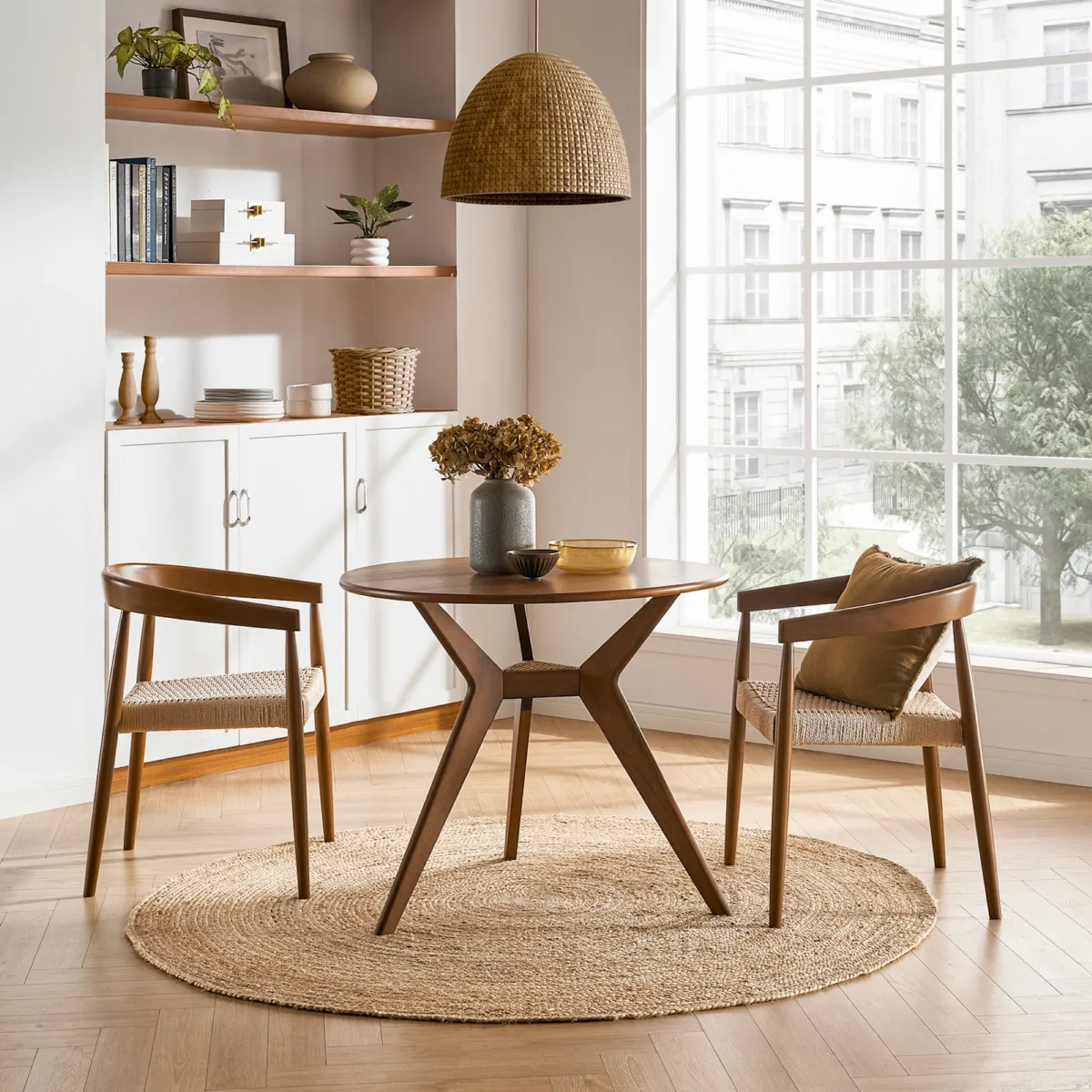 Tribeca Round Dining Table with 2 Austen Chairs - view 7