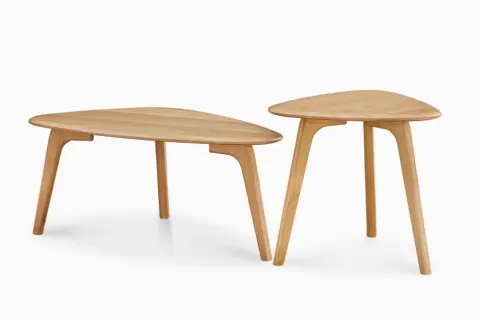 Vincent Coffee Table Set, Oak